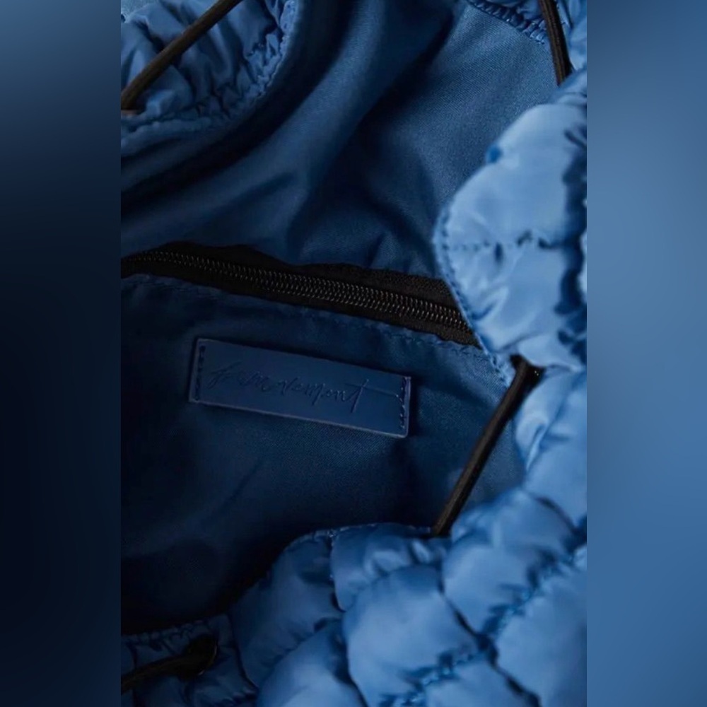 Free People Blue Quilted Women's Hiker Backpack NWT - Picture 4 of 4
